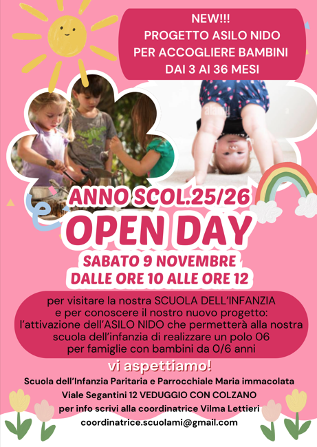 Open day scuola infanzia a.s. 2025/2026